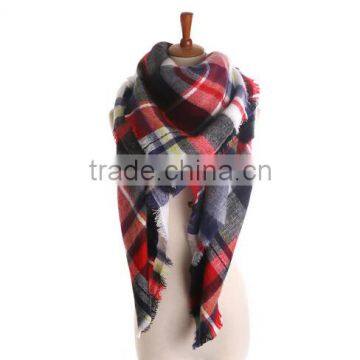 Wholesale Multi Color Tartan Plaid Square Scarf