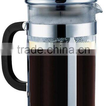 1000ml Double Wall Stainless Steel and glass French Press,French Coffee Press