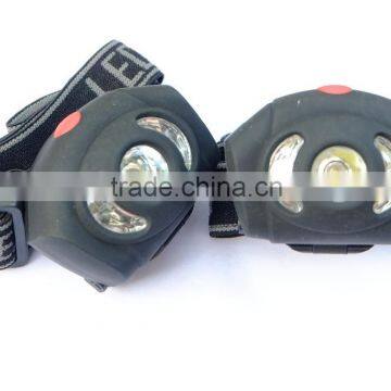 1w+2led waterproof outdoor camping 3*AAA battery multi-function HeadLamp