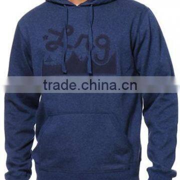 Mens wholesale cotton/polyester custom hoodies with front pouch pocket