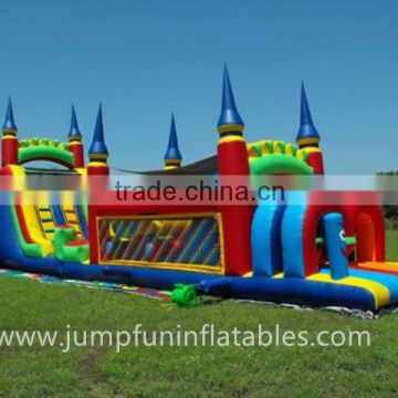 China Inflatable Factory Bouncy House with Obstacle course,Inflatable Slide Jumping Castle