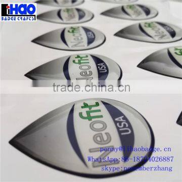 Top quality environmental clear epoxy resin sticker,custom epoxy sticker, custom dome sticker