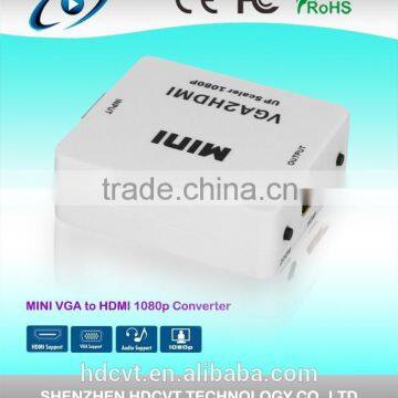 Top quality VGA to HDMI Up Scaler 1080P Converter, Scales general PC resolutions to HDMI 1,080 pixels output.