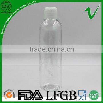 PET Empty Clear Round 250ml Plastic Liquid Soap Bottle With Flip Top Cap photo-2