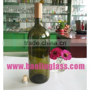 1500ml 1.5liter dark green red wine glass bottle