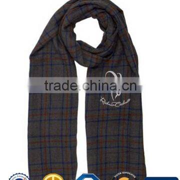 High Quality Men 100% Cashmere Woven Scarf