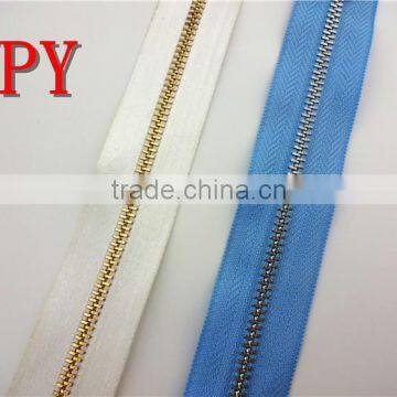 Fashion gold metal zipper chain