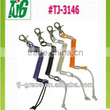 Ski, snowrboard color coated wire coiled leash