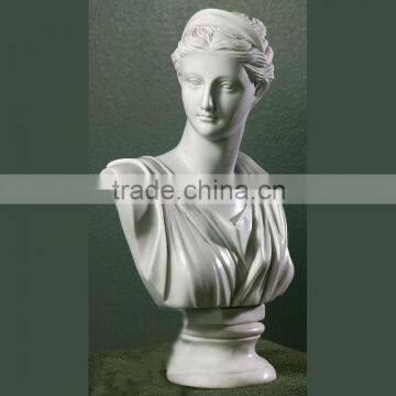 Hand carved marble lady bust