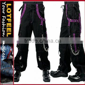 Moto rock shorts jeans punk rave techno pants (ROCK011)