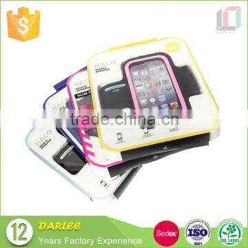 Recyclable custom sports running armband packaging box with hanger