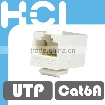 RJ45 Cat6 180 Degree Unshielded UTP Straight Keystone Coupler