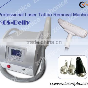 q switch nd yag laser tattoo removal power supply with 2 wavelength