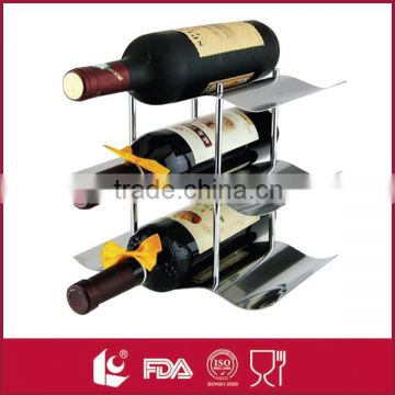 9-Bottle stainless steel solid tabletop wholesale wine rack