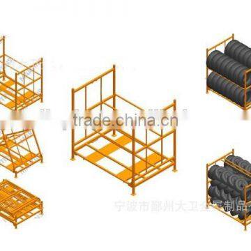 Stackable Folded Metal Floor Display Tyre Stand/double Layer photo-2