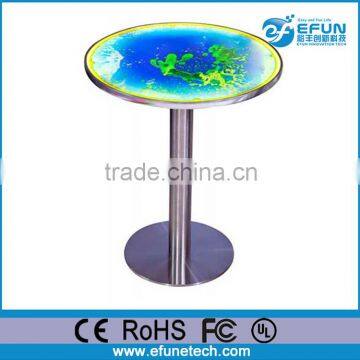 high quality fancy led liquid coffee table,lava colorful liquid high gloss bar table