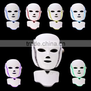 Portable beauty equipment Photon light therapy led mask with 7 colors for face &neck