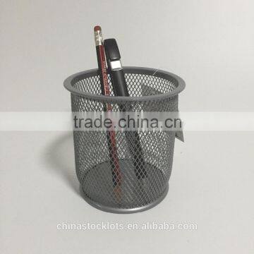 factory best seller promotional gifts office and school desk organizer metal mesh file holder round