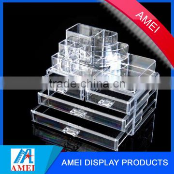 factory price square 3 drawer acrylic makeup cosmetic organizer