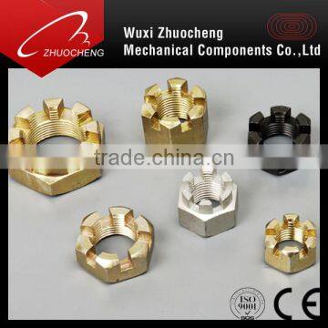 zinc plated hex slotted castle nut DIN979