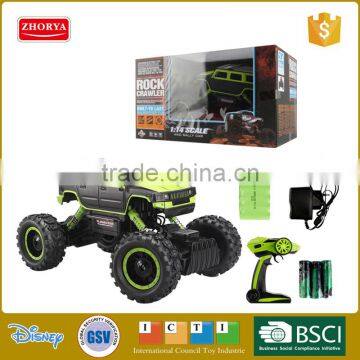 Zhorya 1 14 scale 2.4G rc toy drift car waterproof plastic climbing RC truck