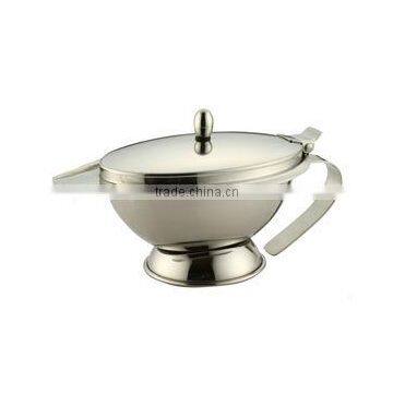 12 Oz sauce boat stainless steel gravy boat with lid