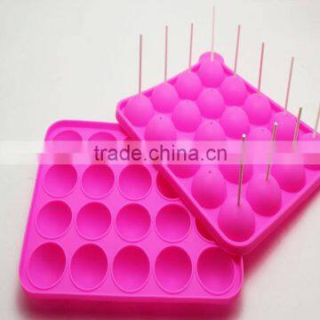 New design 20 holes silicone cake pop mold colorful bakeware sets