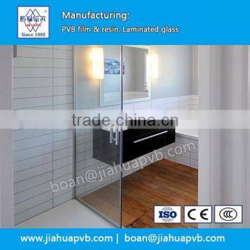 Toughened Laminated glass by PVB film for Shower cubicle