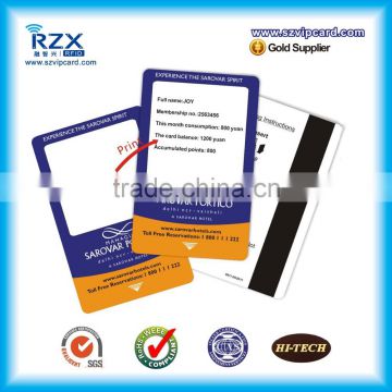 Free design 0.86mm thickness plastic rewritable card with magnetic stripe