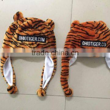 Promotion Customized Logo Winter Plush Hood Kids Dog Husky Animal Hat