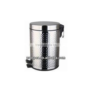 Fish pattern stainless steel foot pedal waste bin 3L/5L/12L/20L/30L