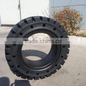 Reach Certified Puncture Proof Mitsubishi Forklift Heavy Truck Solid Tyre 8.15-15 With Holes photo-4