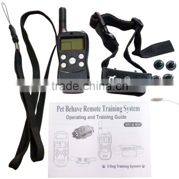 US Plug Electronic Shock Vibra Remote Rechargeable LCD Dog Training Collar