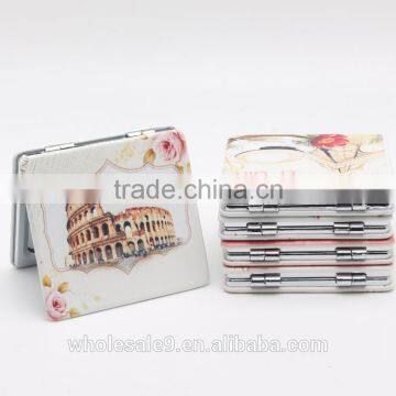 Pu leather folding pocket Mirror