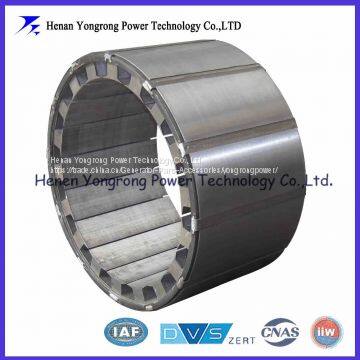 High efficiency motor rotor and stator stacked iron core