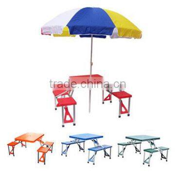 5-in-1 Portable Folding Outdoor Picnic Table and Seat Set photo-5