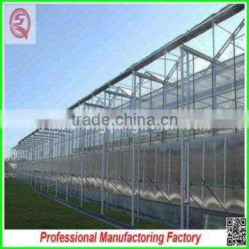 Hot Sale Multi-span Glass 8.0m Agriculture Greenhouses for Planting
