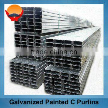 Steel construction materials galvanized C purlin