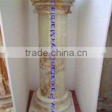 NATURAL WHITE ONYX PEDESTALS photo-5