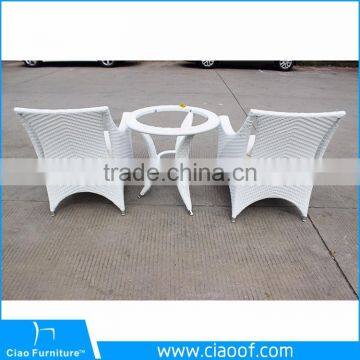 Luxury Outdoor White Rattan 4 Seaters Dining Table photo-3