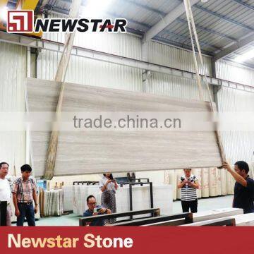 Newstar Cheap Wooden White Straight Vein Marble For Floor Wall Tile USA photo-2