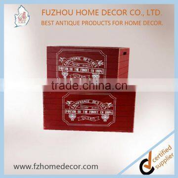 Antique Bottle Wooden Crate With Silk-screen Printing, Wooden Storage Box