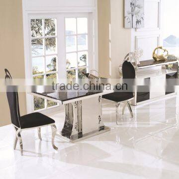 TH342 Dining Room Marble Top Stainless Steel Table for Sale photo-2