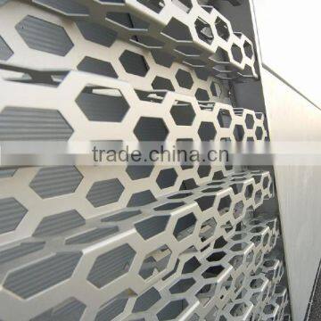 Outdoor Aluminium Perforated Corrugated Metal Panels for Curtain Wall