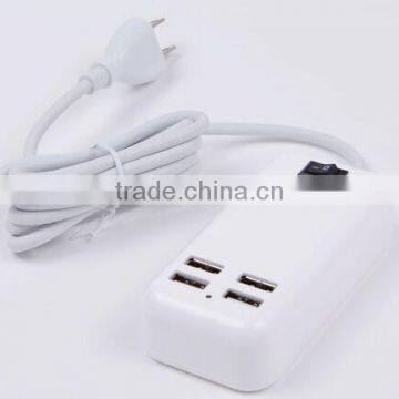 4 Usb Charger Desktop Socket 5V 30w USB CHARGER With AC Cablle Usa Cable uk Cable eu Cable Aus Cable photo-5