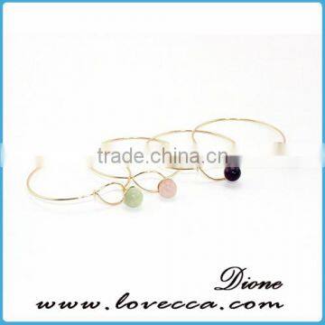 Birthday Gemstone Bangle With Gold Plated Sparkling Crystal Bangle photo-6