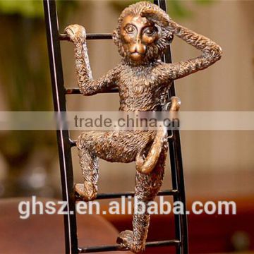 christmas decoration plastic figure table decor polyresin monkey sculpture