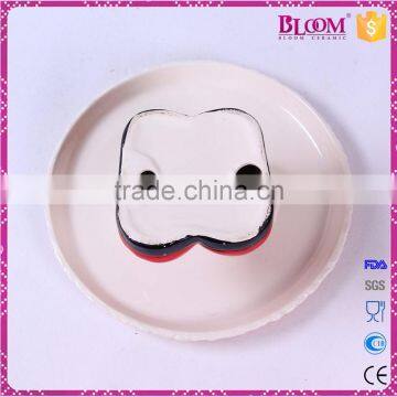 Wholesale Christmas Custom Ceramic Red Cake Holder photo-6