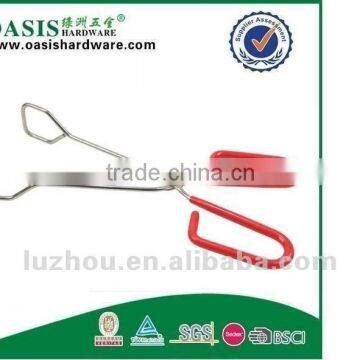 Food tong iron with chrome plate plastic coating