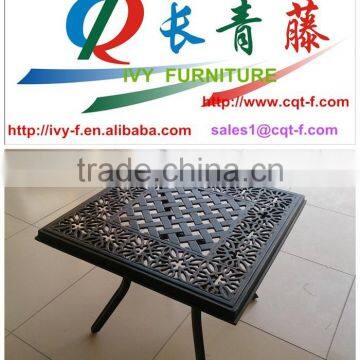coffee shop Cast aluminum square Coffee table ,KD